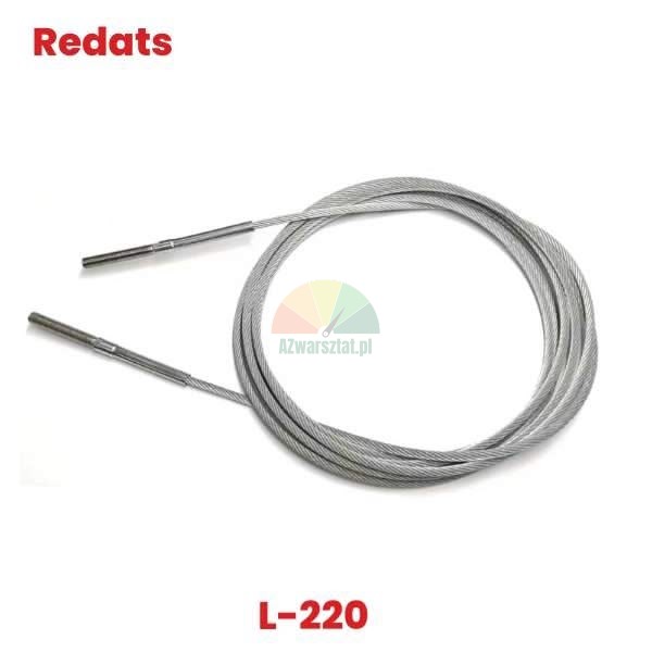 Replacement steel cable for Redats L-220 lift with threaded ends