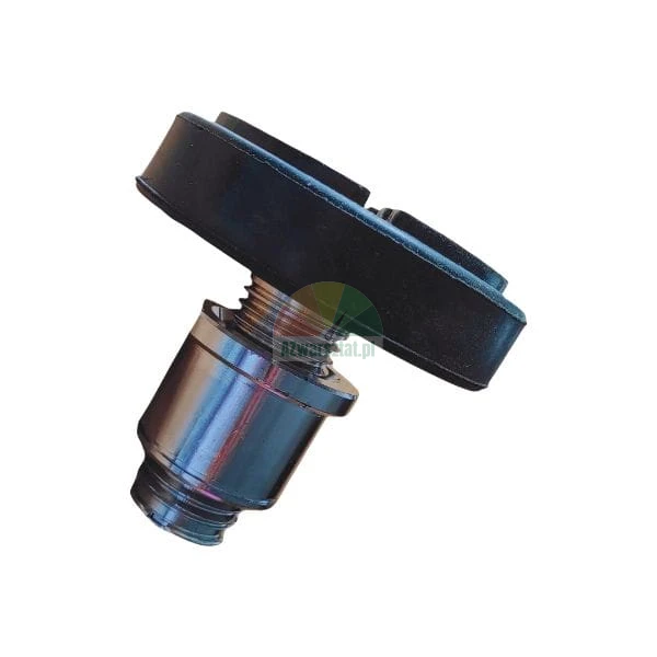 TPMS tire pressure sensor with a black rectangular body and a silver metal valve stem.