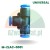 Pneumatic T-connector push-in fitting black with blue rings model M-ZLAC-0001