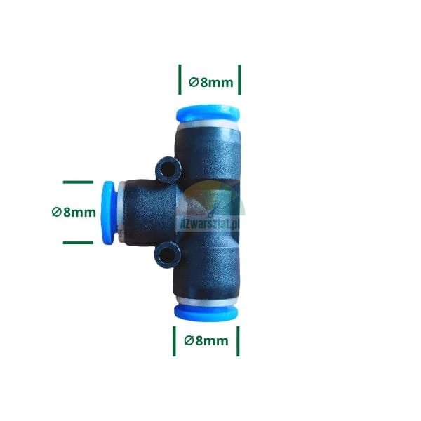 Pneumatic T-connector 8mm