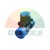 Black and blue T-shaped pneumatic push-in fitting with three ports.