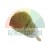 Small round brush with dense natural bristles and white handle