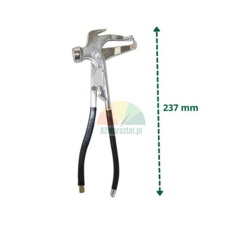 Wheel weight pliers with hammer 237 mm
