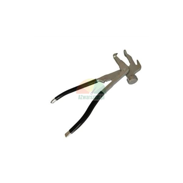 Wheel weight pliers and hammer tool for tire balancing with black handles