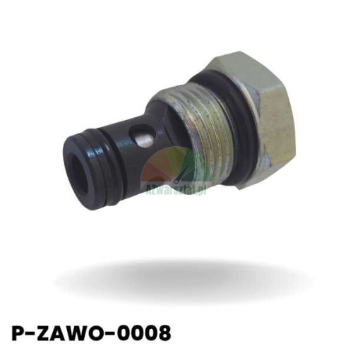 Check valve with 19mm thread, metal hydraulic component with seal