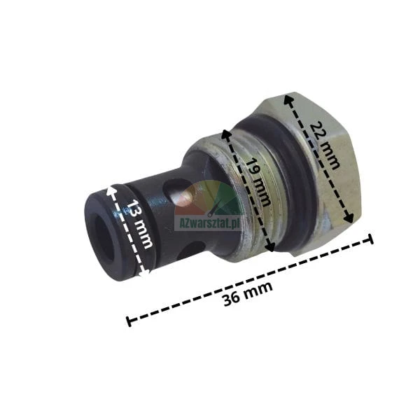 Check valve 19mm, dimensions 36x22mm