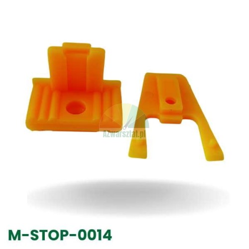 Set of orange plastic protective jaw covers for tire changer clamping claws, 4 pieces
