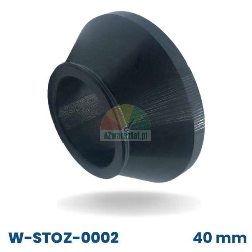 Black wheel balancer cone 40mm, range 5.2cm - 8cm, second smallest, model W-STOZ-0002.
