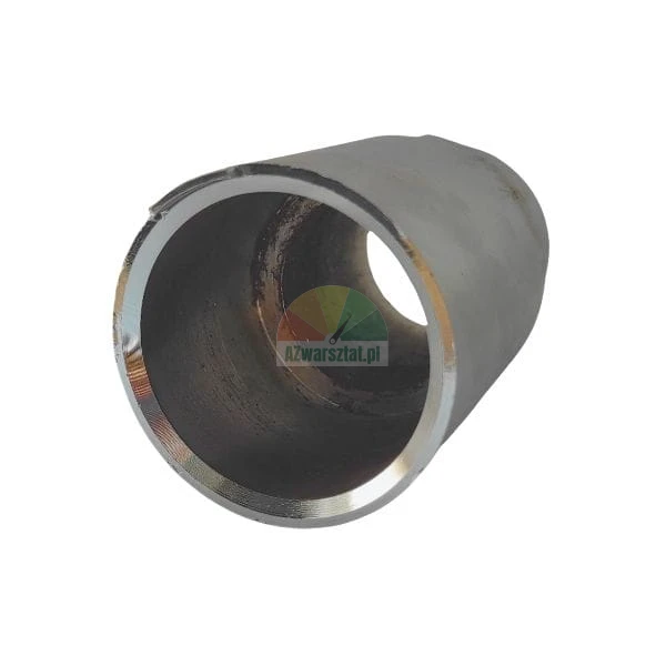 Steel reduction sleeve with smooth surface on a white background.