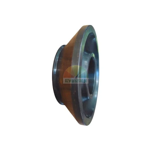 Black rubber sealing element in a conical shape, profile view on a white background.