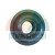 Black industrial rubber seal or circular bushing isolated on white