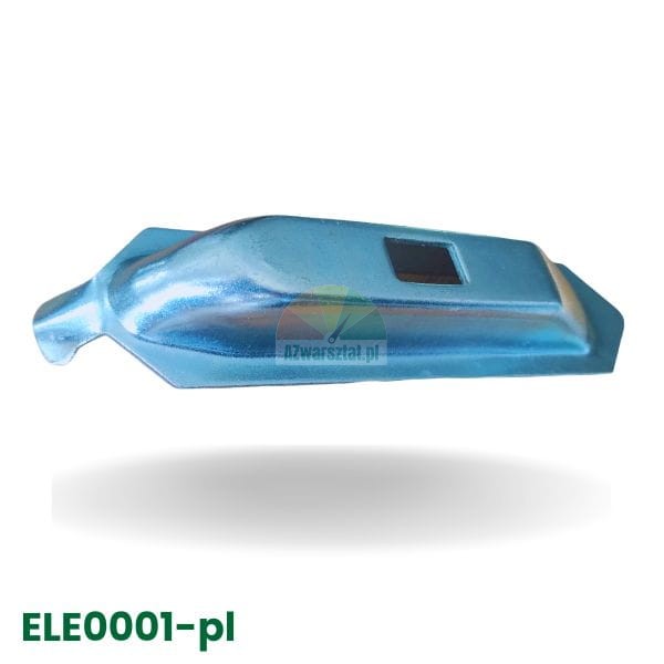 Metal guide element for tire changer jaw Type A with a blue finish.