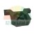 Black plastic mounting component with an irregular shape and mounting holes.