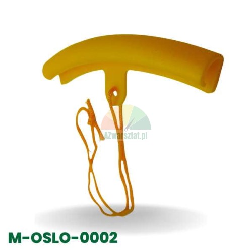 Yellow 16 cm rim protector with cord to prevent scratches.