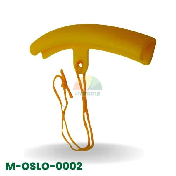 Yellow 16 cm rim protector with cord to prevent scratches.