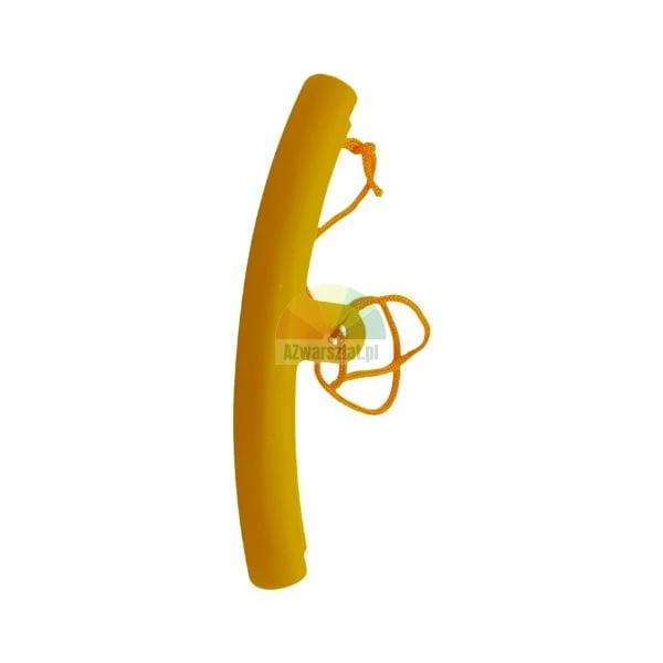 Yellow rim protector for tire changing with orange string