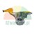 Metal tire changer mounting head with yellow plastic protectors.