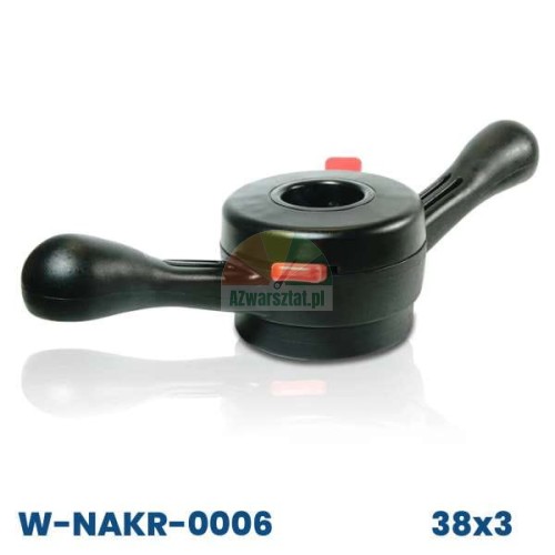 Quick release nut for wheel balancer 38mm x 3mm black with red buttons