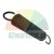 Black extension spring with hooks at both ends