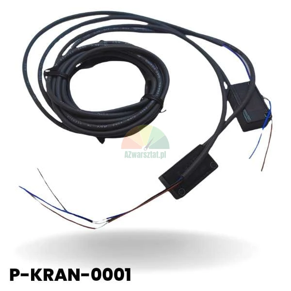Autonics BYD3M-TDT through-beam light barrier featuring transmitter and receiver with black cables