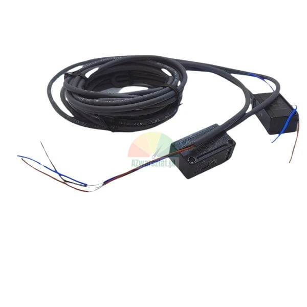 Magnetic sensor set with a long, coiled grey cable and two black plastic housings.