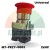 Emergency Stop mushroom button 2xNC red with silver metal collar