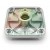 Metal clamping/tilting cylinder cover 10.9x10.9cm with piston rod hole for 100mm actuator