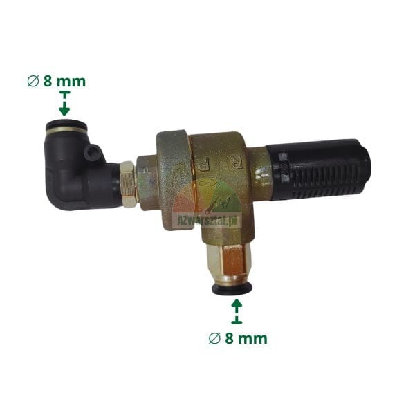 Quick exhaust valve, type D aluminum striker release valve with 8 mm connections