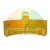 Yellow plastic bead breaker blade cover with dimensions