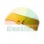 Yellow polyurethane scraper blade with a curved shape and mounting bracket.