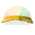 Yellow curved plastic component with a mounting hole