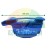 Blue plastic tire changer mounting head with 185 mm width dimension