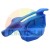 Blue plastic mooring cleat for boats