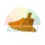 Orange plastic trigger spare part for garden tool or sprayer