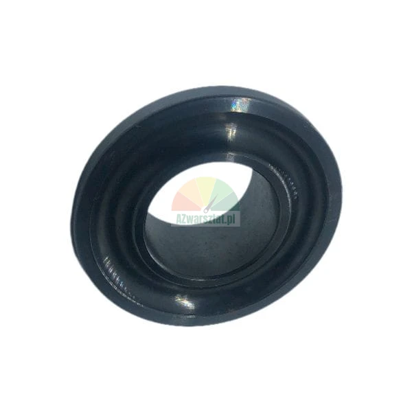 Black rubber seal ring with a grooved profile