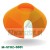 Orange plastic training cone 120 mm with a slot for a pole.