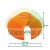 Orange training cone 120mm with dimensions