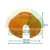 Orange plastic cone 135mm with dimensions