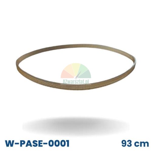 Yellow wheel balancer motor drive belt, 93 cm length, model W-PASE-0001