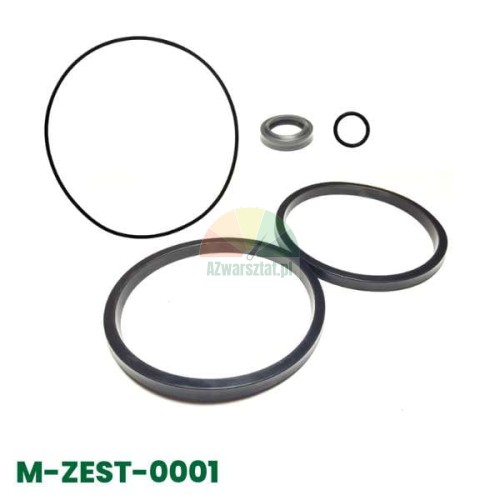 Bead breaker cylinder repair kit for tire changer featuring black rubber seals and O-rings M-ZEST-0001