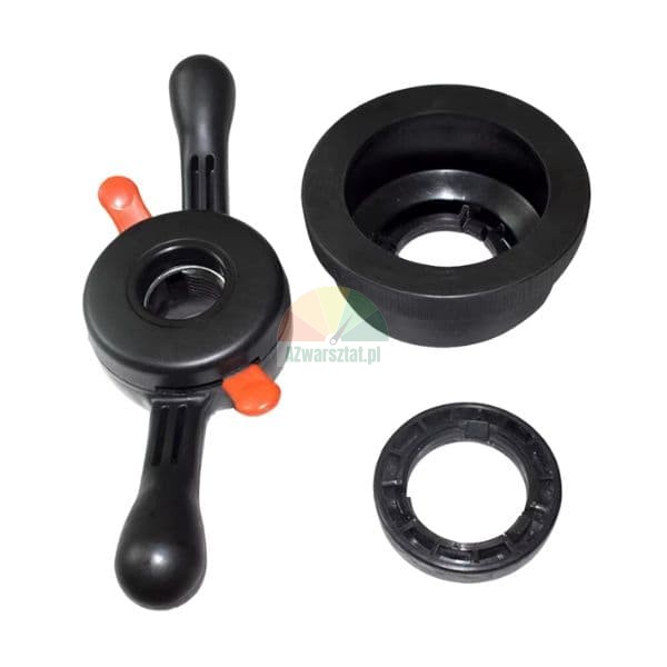 Quick release wing nut for wheel balancer with pressure cup and rubber ring