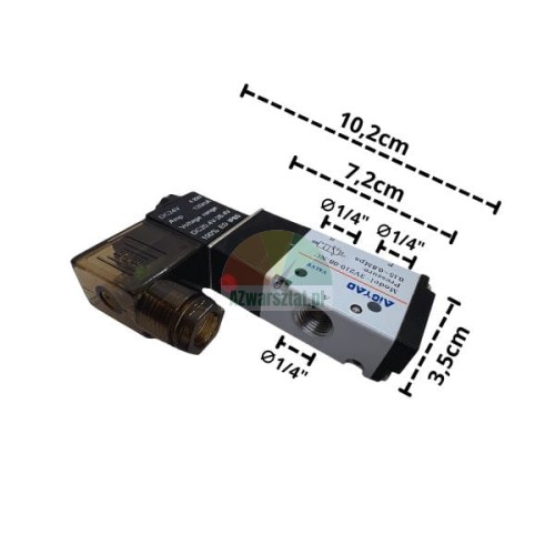 AIGYAD electromagnetic pneumatic valve with dimensions