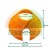 Orange plastic cone 120mm/4mm with dimensions