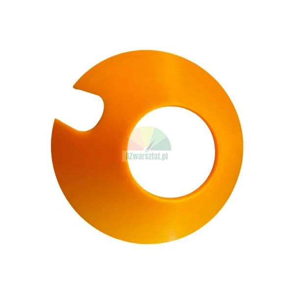 Orange protective ring with a side notch and central hole.