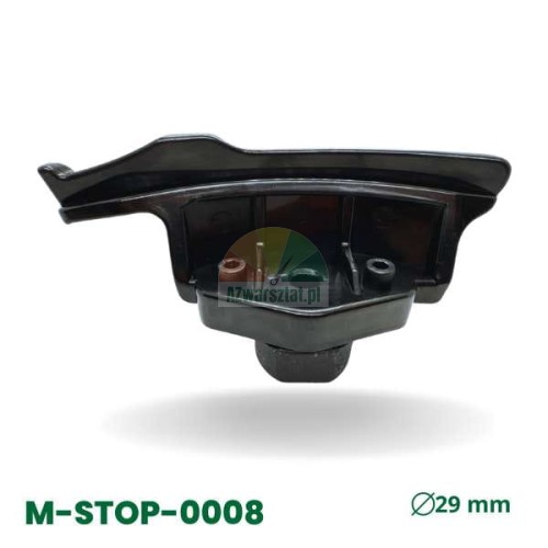 Black composite mounting head for tire changer, 29 mm diameter, model M-STOP-0008.