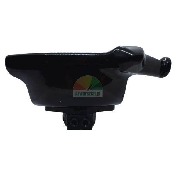 Side view of a black ceramic hairdressing washbasin bowl on a white background.