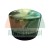 Silver chrome cylindrical doorstop with a black rubber base.