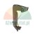 Heavy duty black metal mounting bracket with locking pin for agricultural machinery on white background.