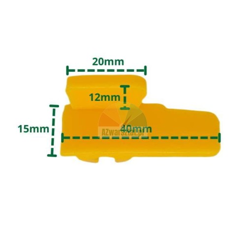 Plastic mounting head protector type B with dimensions