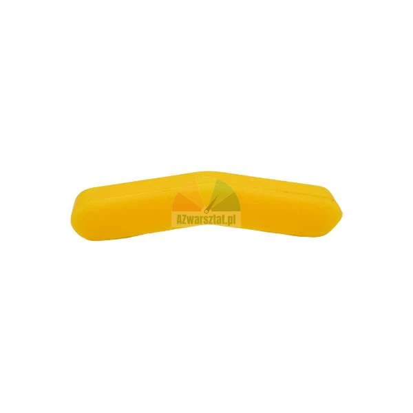 Yellow V-shaped angled silicone protector on a white background